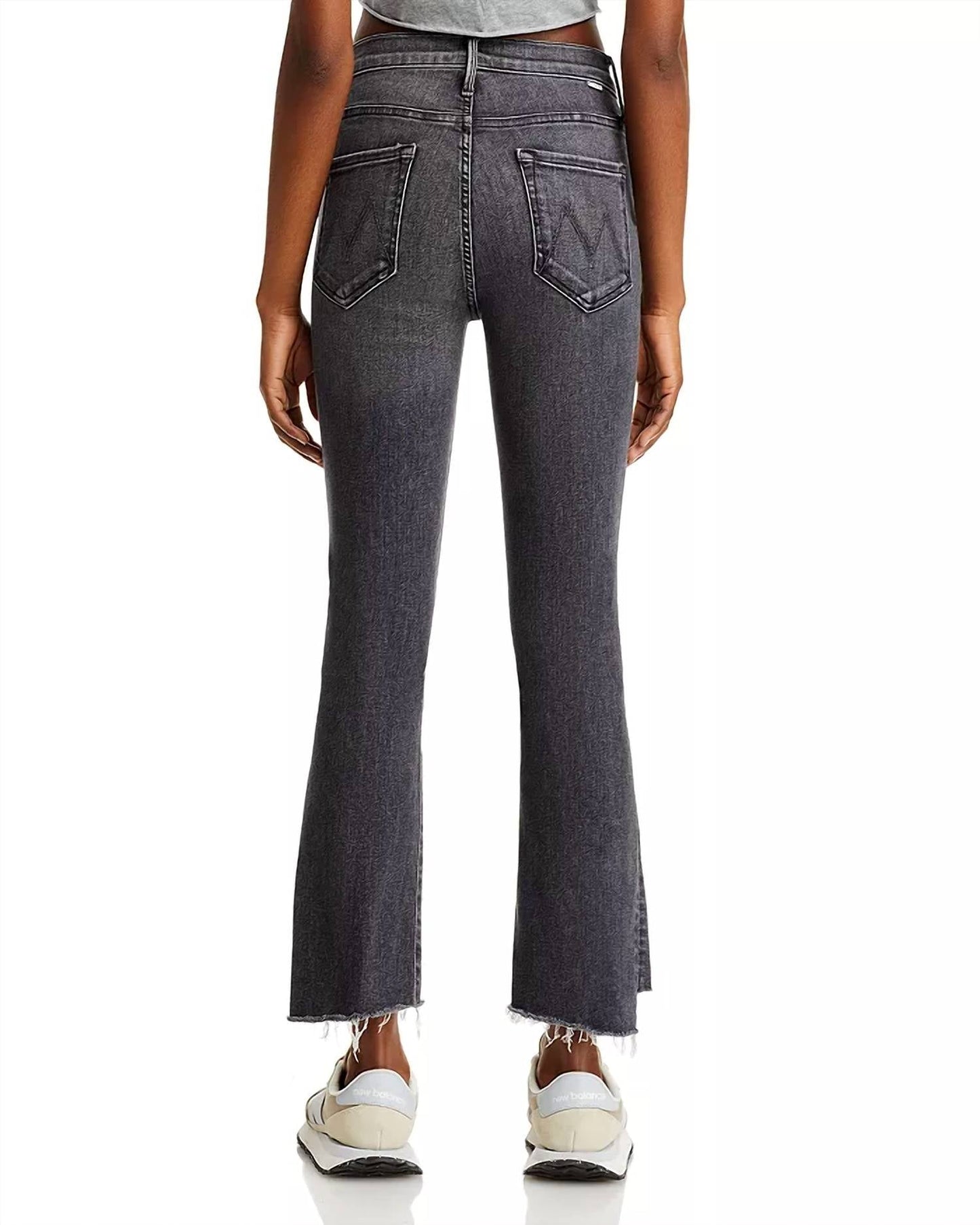 Mother - Insider High Rise Crop Step Fray Bootcut Jeans