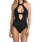 Becca - Socialite High Neck Plunge Sash One Piece Swimsuit