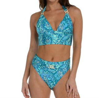 Sunshine 79 - Boheme Paisley Banded Halter Swim Top & Hipster Bottoms Set