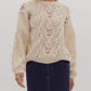 Entro - Cable Knit Round Neck Sweater