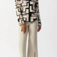 Joseph Ribkoff - Mesh & Leatherette Fitted Jacket