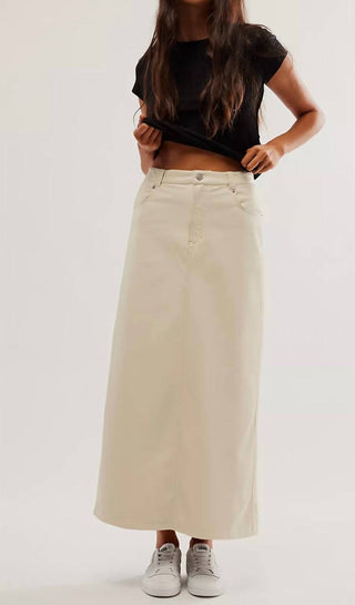 Free People - City Slicker Vegan Maxi Skirt