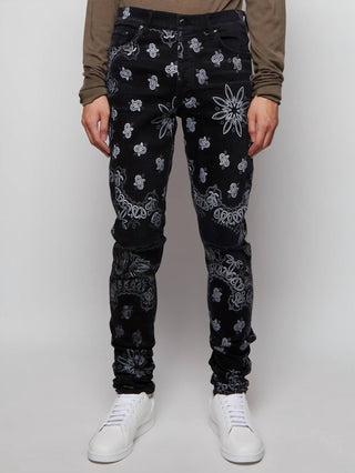 Amiri - Flocked Bandana Jeans