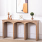 Rustic Archway Console Table – 60" Long Entryway Table with Decorative Arched Legs