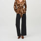 Joseph Ribkoff - Satin Animal Print Belted Top