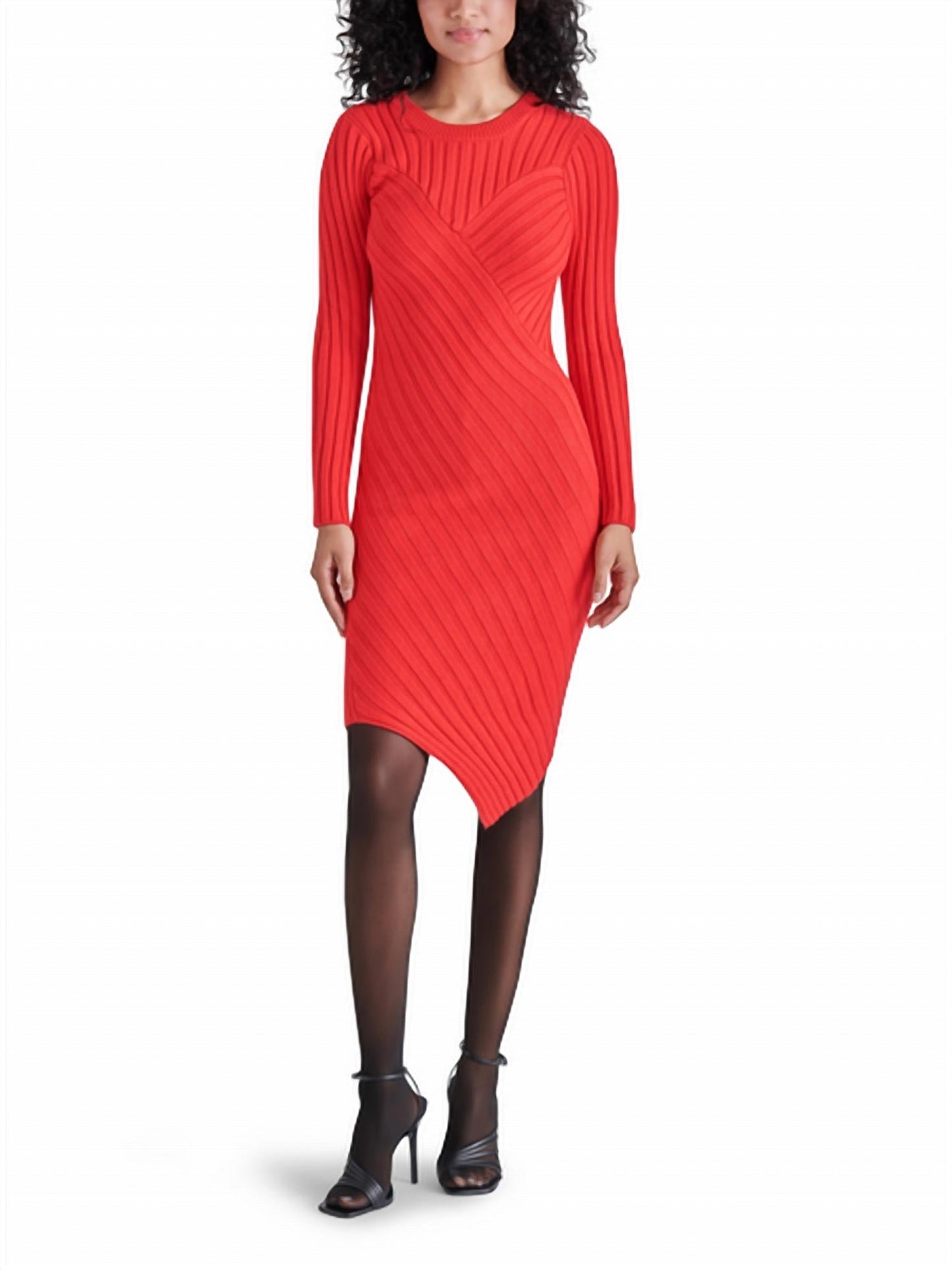 Steve Madden - Sirena Ribbed Knit Sweater Mini Dress