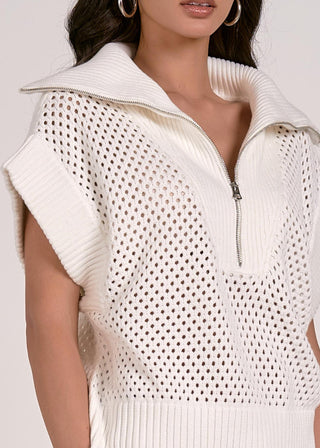 Elan - Cassie Short Sleeveless Sweater