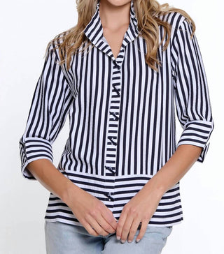 Multiples - WIRE COLLAR BUTTON FRONT BLOUSE