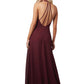 Jasmine Bridal - Charlotte Chiffon Long Bridesmaid Dress with Halter Neckline