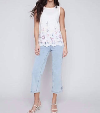 Charlie B - Eyelet Embroidery Tank Top