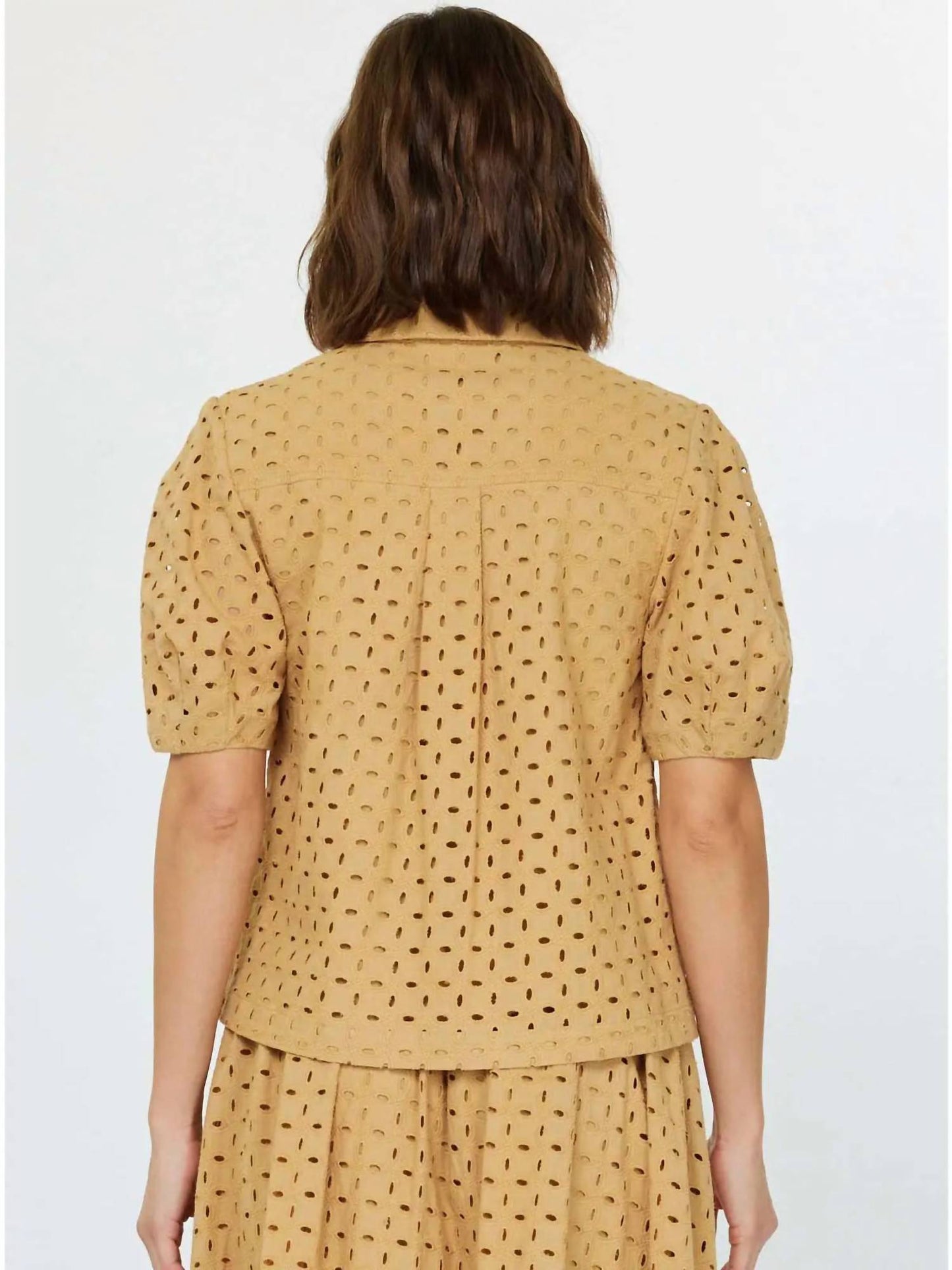 Current Air - Women's Eyelet Half Sleeve Blouse