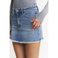 Mica Denim - Raw Hem Denim Mini Skirt