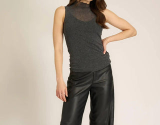 Project Social T - On The Town Layered Mesh Tank Top