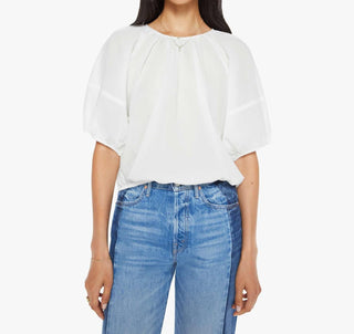 Mother - Crewneck Balloon Sleeves Blouse