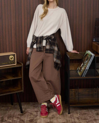 Blu Pepper - Women's Fuzzy Knit Long Sleeve Top