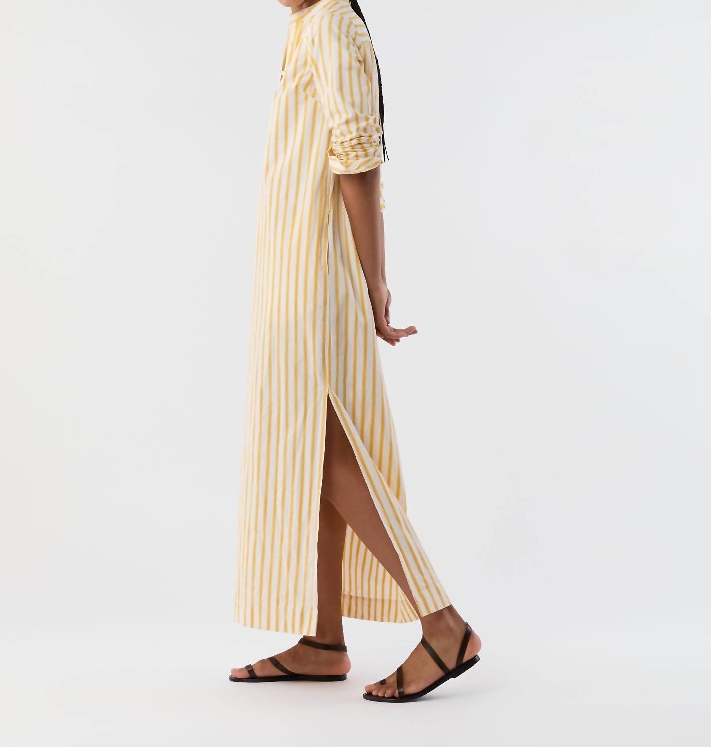Ann Mashburn - Mandarin Talitha Stripe Poplin Shirtdress