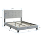 Full Size Upholstered Platform Bed Frame With Tufted Headboard - Gray