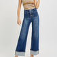 Risen - High-rise Patch Cuffed Jeans