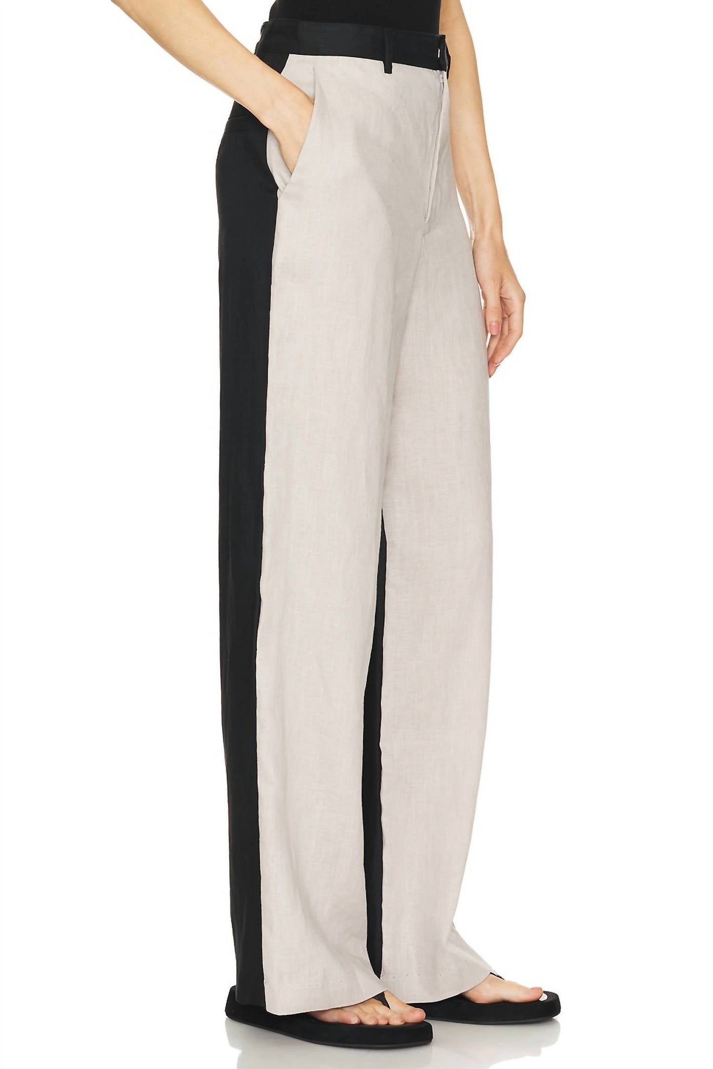 Enza Costa - Linen Colorblock Trouser