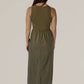 Grade & Gather - Cotton Jersey Mixed Media Maxi Dress