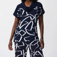 Joseph Ribkoff - Geometric Print Cowl Neck Top