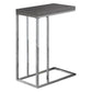 Accent Table, C-Shaped with Tempered Glass - Contemporary & Modern