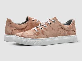 Kcr Group - Women's Classic Camo Leather Sneakers