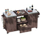 K&K 66.5' Outdoor Kitchen Island for Big Green Egg Grills