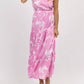 Fashion In The Box - Peony Halter Belted Maxi Dress