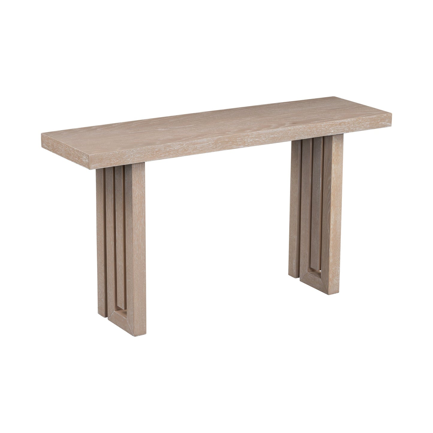 U_STYLE Uniquely Designed Oak Veneer Console Table