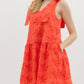 Entro - Poised Perfection Floral Applique Mini Dress