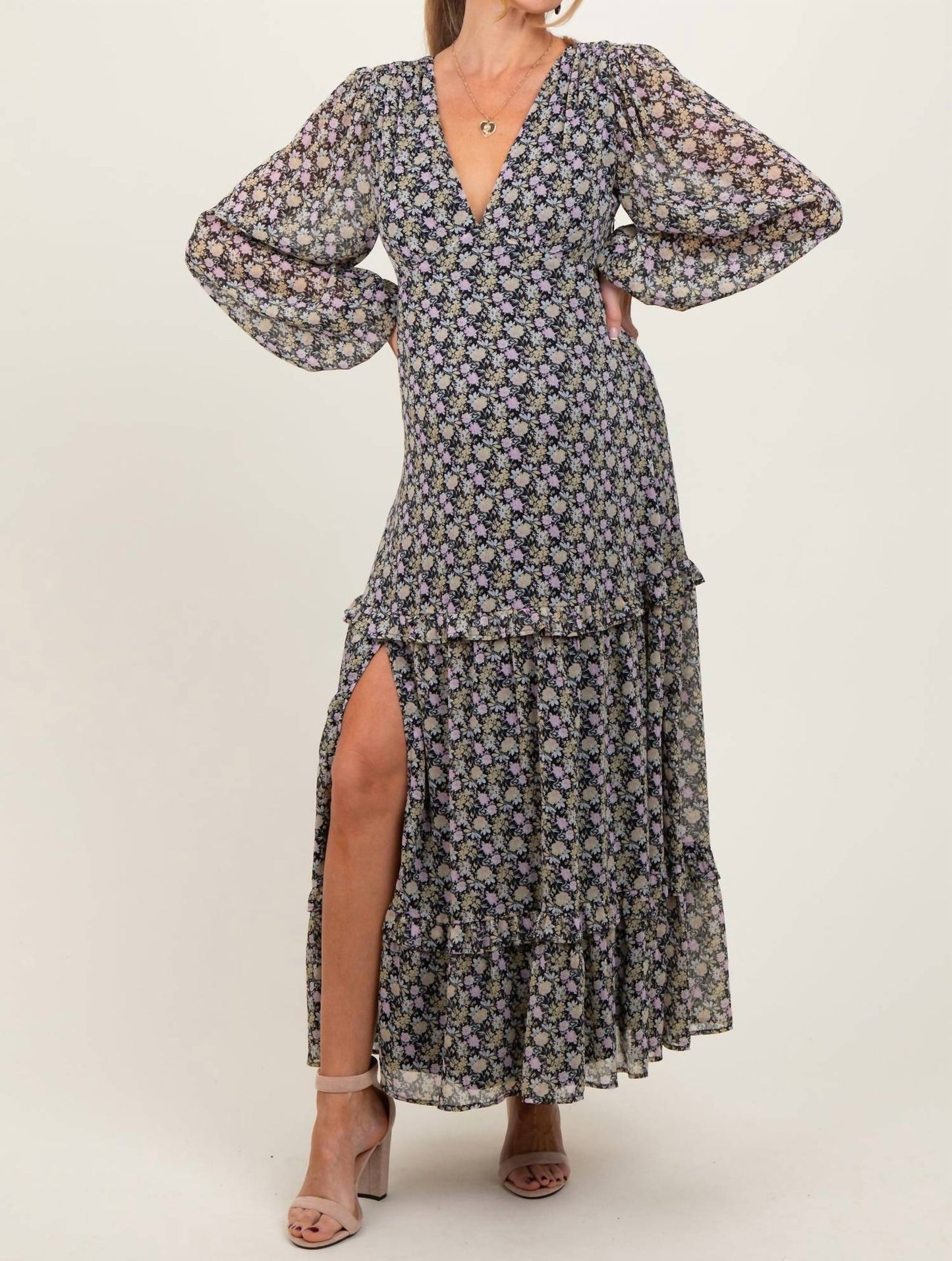 Baevely By Wellmade - Brynlee Floral Maxi Dress
