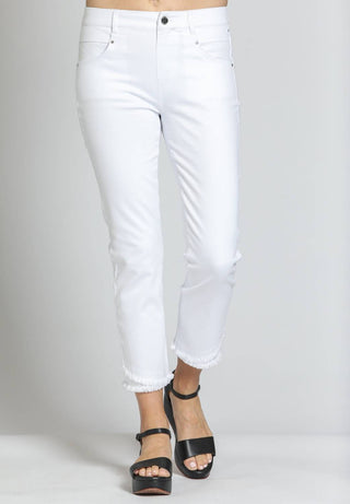 Apny - Olivia Pull-on Crop Frayed Jean