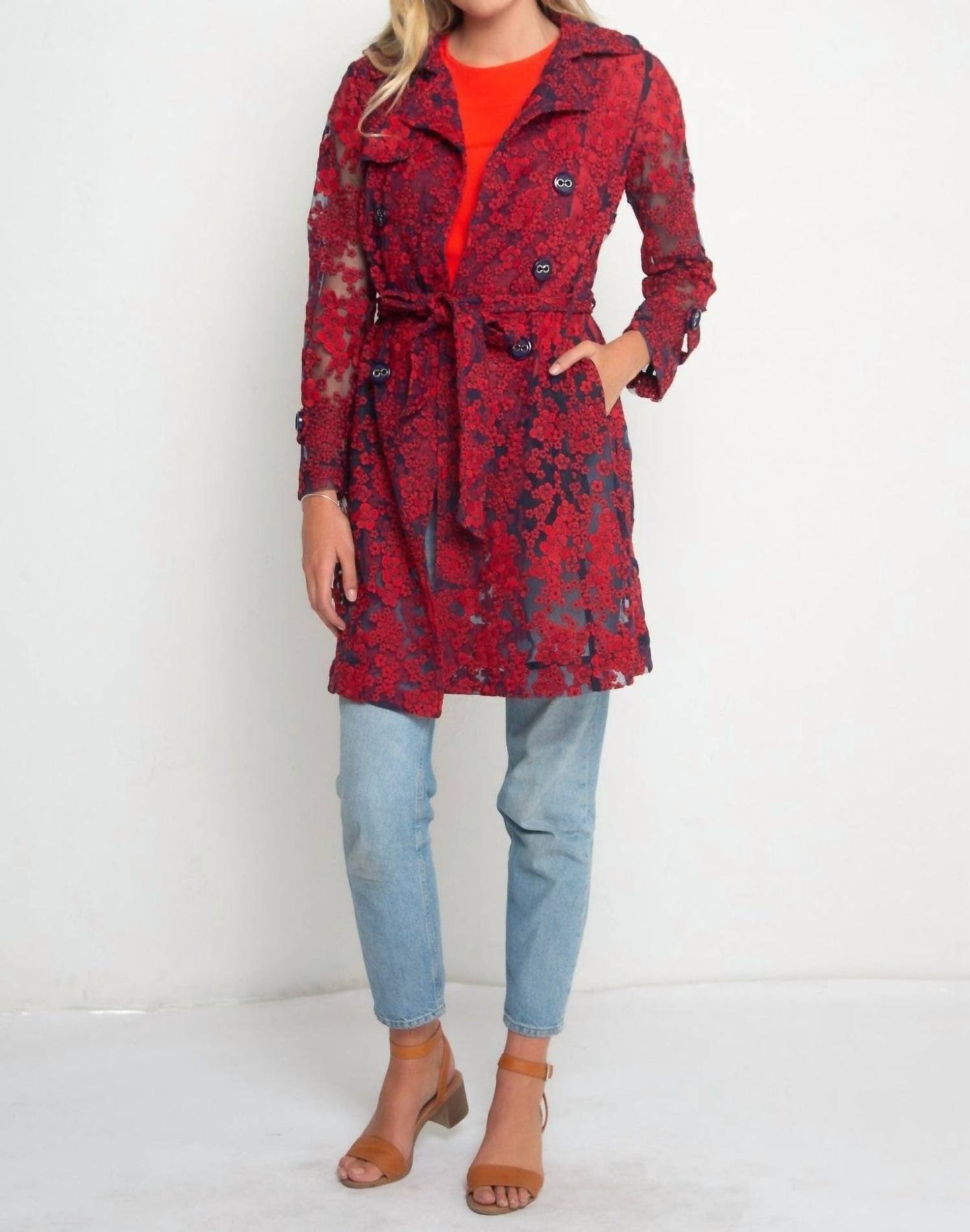 Eva Franco - Floral Embroidered Mesh Jacket