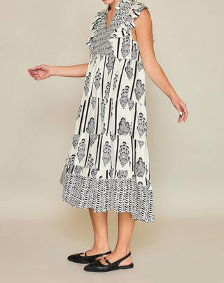 Trendsi - Umgee Full Size Boarder Print Midi Dress Plus Size