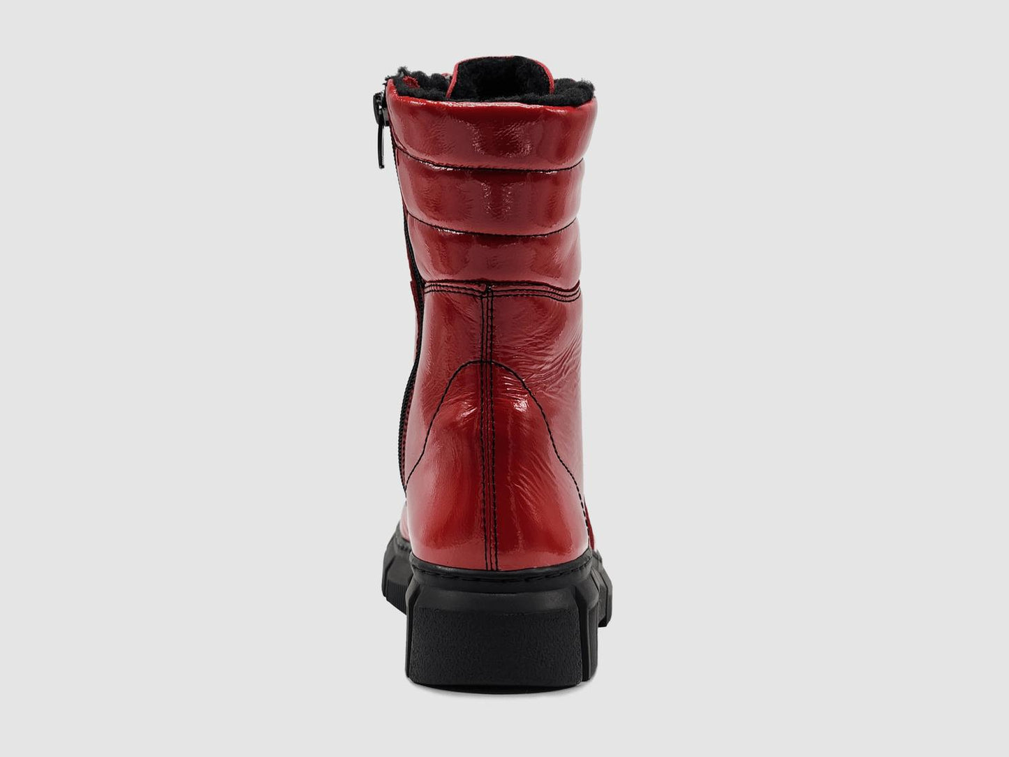 Helios - Women's Medusa Fur-lined Zip-up Leather Boots