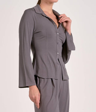 Elan - Long Sleeve Button Down Top