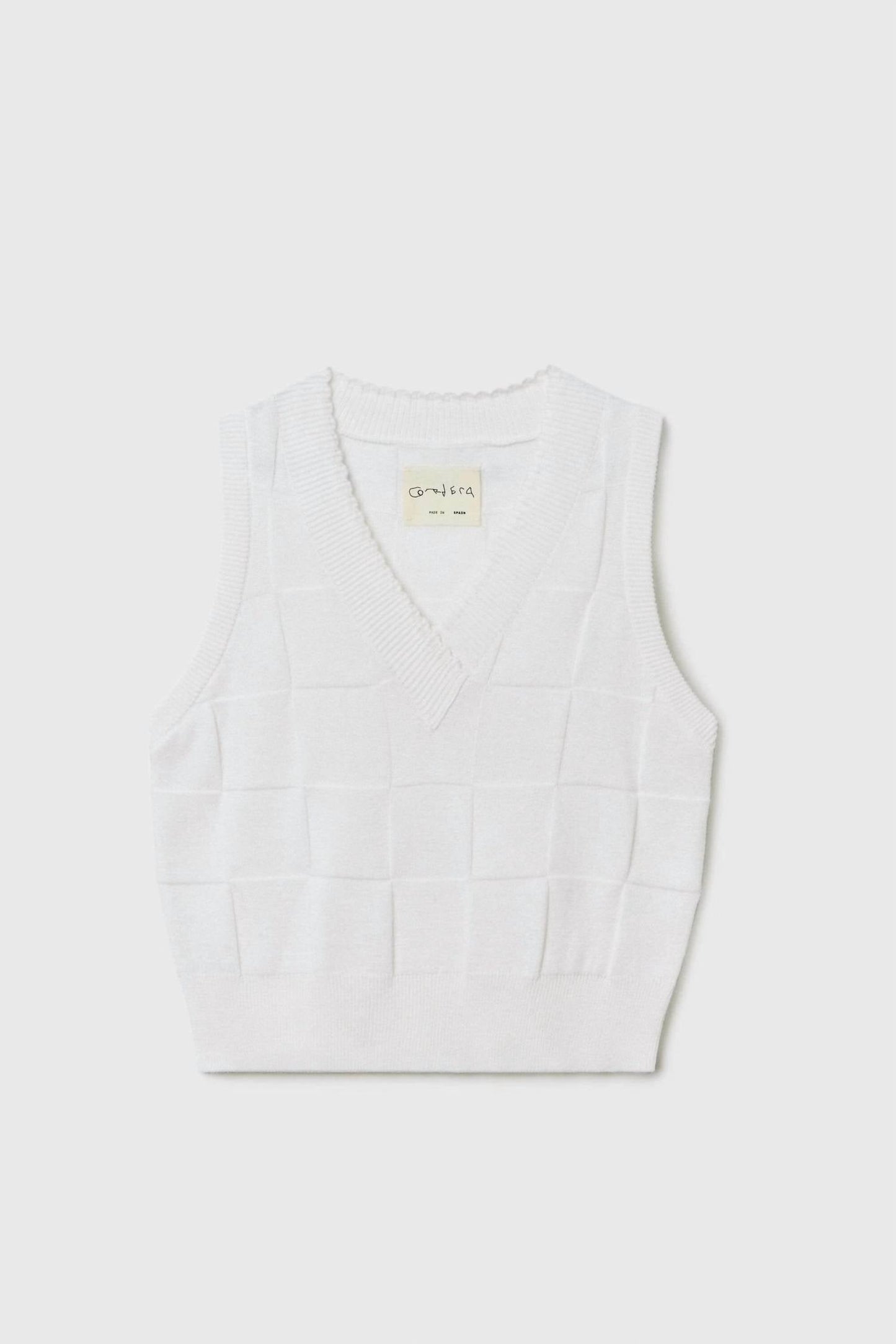 Cordera - Checkered Cotton & Cashmere Waistcoat