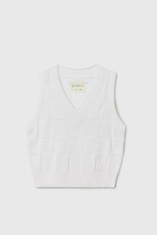 Cordera - Checkered Cotton & Cashmere Waistcoat