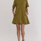Entro - Solid Ribbed Mini Dress
