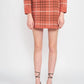 En Saison - Plaid Knit Sweater Mini Skirt