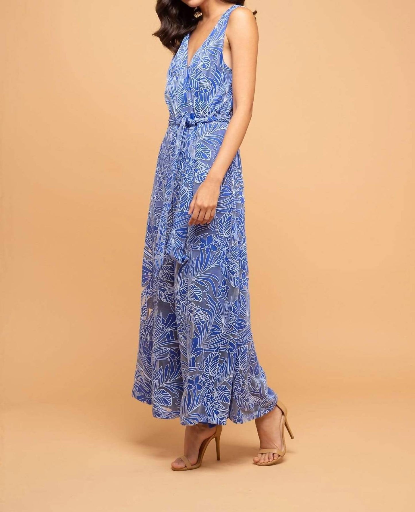 Eva Franco - Sunny V-Neck Palazzo Pant Jumpsuit