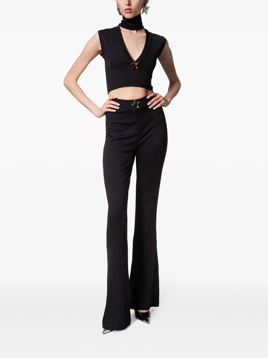 Area - Star Stud Flare Pants