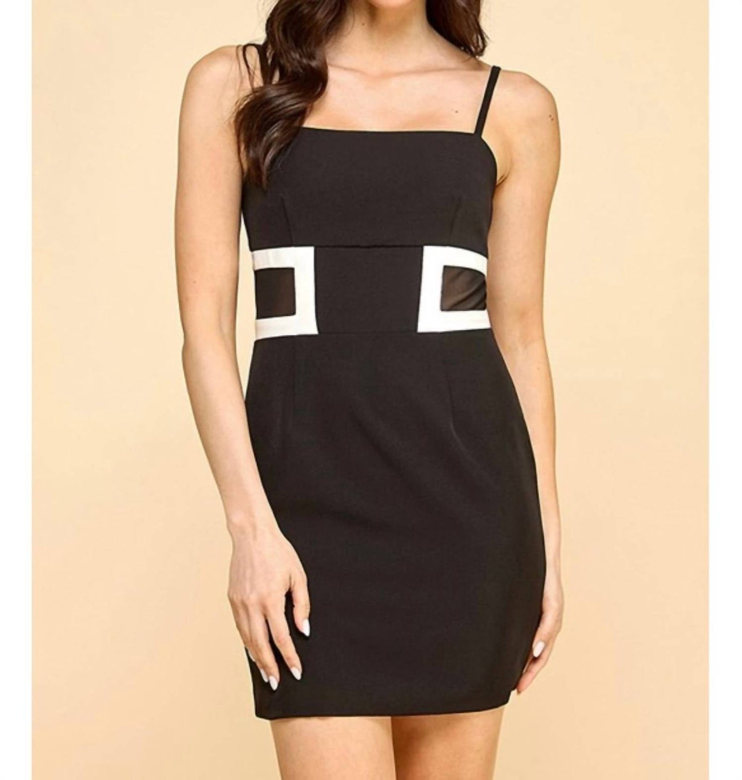 Baby Pink - Color Block Mini Dress