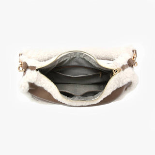 Jen & Co. - Reece Vegan Leather Sherpa Satchel Bag