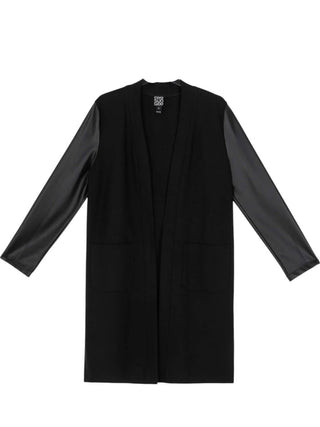 Clara Sunwoo - Ponte Liquid Leather Cardigan