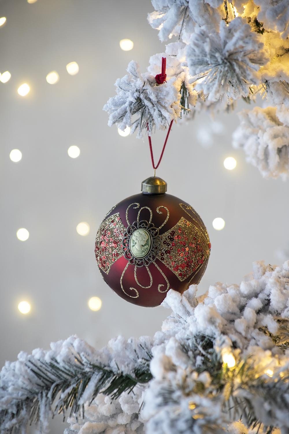 Decorative Hanging Ball Christmas Tree Ornaments For Holiday Decorations Set of 6