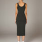 Enza Costa - SILK RIB TANK MIDI DRESS
