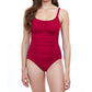 Profile By Gottex - Peasant Shirred One Piece Swimsuit