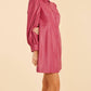 Dolce Cabo - Faux Leather Puff Shoulder Dress